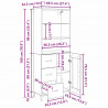Highboard z szufladą Stare drewno 69,5 x 34 x 180 cm