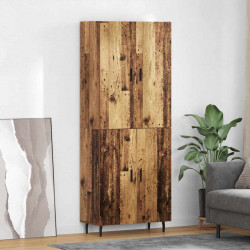 Highboard 2 pcs Stare drewno Materiał drewnopochodny