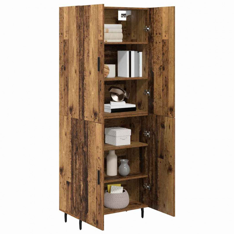 Highboard 2 pcs Stare drewno Materiał drewnopochodny