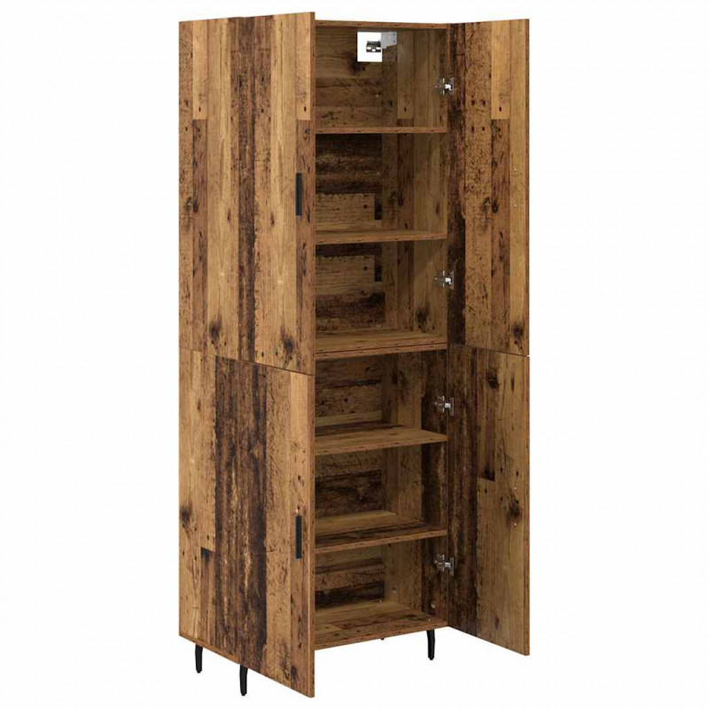 Highboard 2 pcs Stare drewno Materiał drewnopochodny