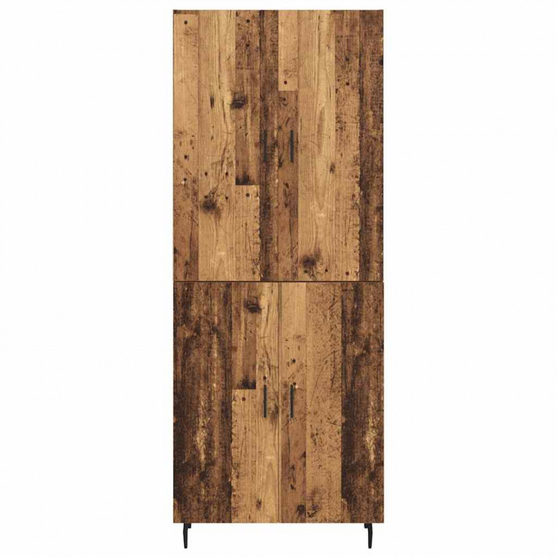 Highboard 2 pcs Stare drewno Materiał drewnopochodny