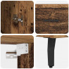Highboard 2 pcs Stare drewno Materiał drewnopochodny