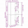 Highboard 2 pcs Stare drewno Materiał drewnopochodny