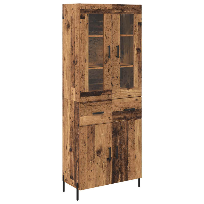 Highboard Montowane na ścianie Stare drewno 69,5 x 34 x 180 cm