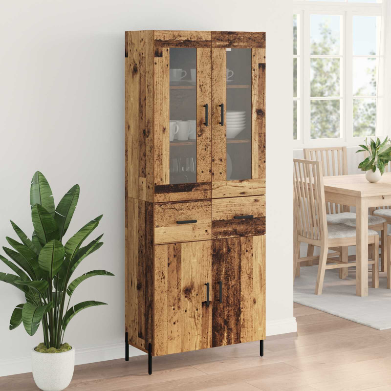 Highboard Montowane na ścianie Stare drewno 69,5 x 34 x 180 cm