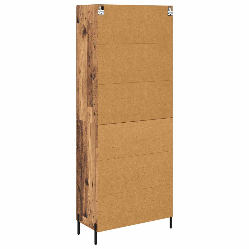 Highboard Montowane na ścianie Stare drewno 69,5 x 34 x 180 cm