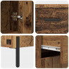 Highboard Montowane na ścianie Stare drewno 69,5 x 34 x 180 cm