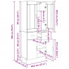 Highboard Montowane na ścianie Stare drewno 69,5 x 34 x 180 cm