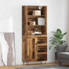 Highboard z szufladą 2 pcs Stare drewno Materiał drewnopochodny