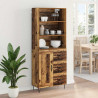Highboard z szufladą 2 pcs Stare drewno Materiał drewnopochodny