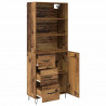 Highboard z szufladą 2 pcs Stare drewno Materiał drewnopochodny