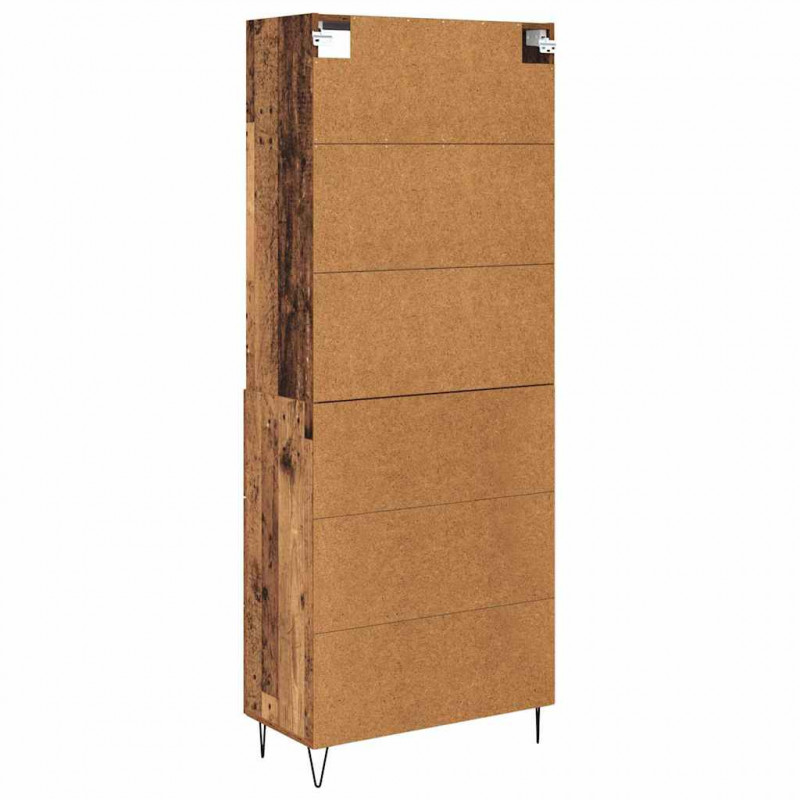 Highboard z szufladą 2 pcs Stare drewno Materiał drewnopochodny