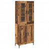 Highboard 2 pcs Stare drewno Materiał drewnopochodny
