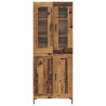 Highboard 2 pcs Stare drewno Materiał drewnopochodny