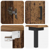 Highboard 2 pcs Stare drewno Materiał drewnopochodny