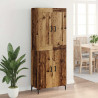 Highboard 2 pcs Stare drewno Materiał drewnopochodny