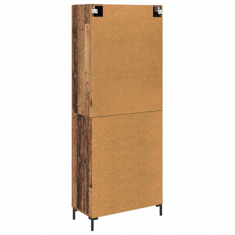 Highboard 2 pcs Stare drewno Materiał drewnopochodny
