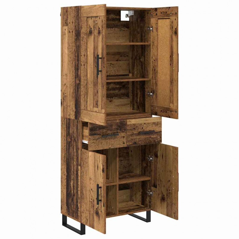 Highboard z szufladą Stare drewno 69,5 x 34 x 180 cm