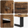 Highboard z szufladą Stare drewno 69,5 x 34 x 180 cm