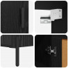 Highboard 2 pcs Czarny Dąb Materiał drewnopochodny