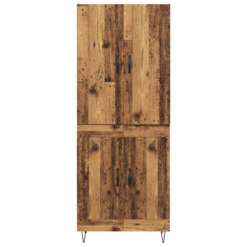 Highboard 2 pcs Stare drewno Materiał drewnopochodny
