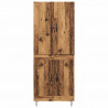 Highboard 2 pcs Stare drewno Materiał drewnopochodny