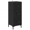 Highboard Czarny Dąb 34,5 x 34 x 180 cm Materiał drewnopochodny