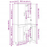 Highboard 2 pcs Stare drewno Materiał drewnopochodny