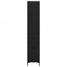 Highboard Czarny Dąb 34,5 x 34 x 180 cm Materiał drewnopochodny