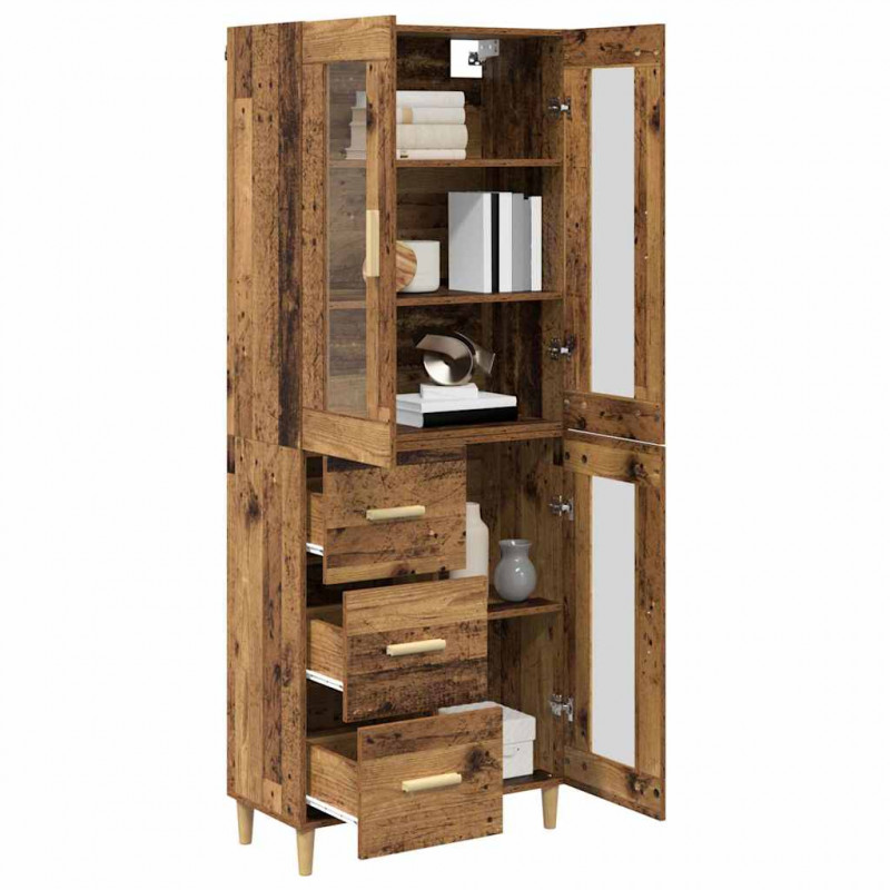 Highboard z szufladą Stare drewno 69,5 x 34 x 180 cm