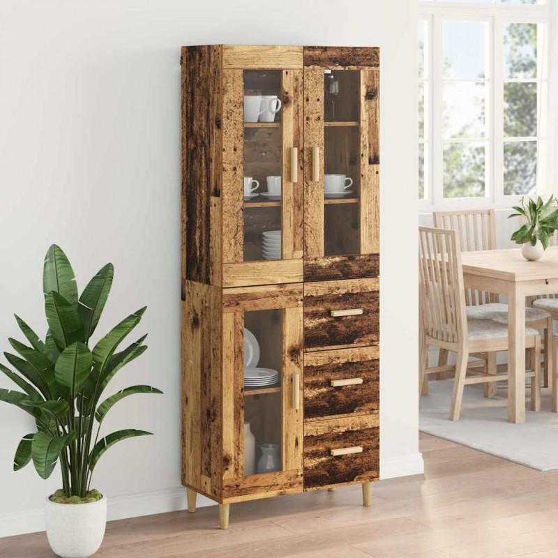 Highboard z szufladą Stare drewno 69,5 x 34 x 180 cm
