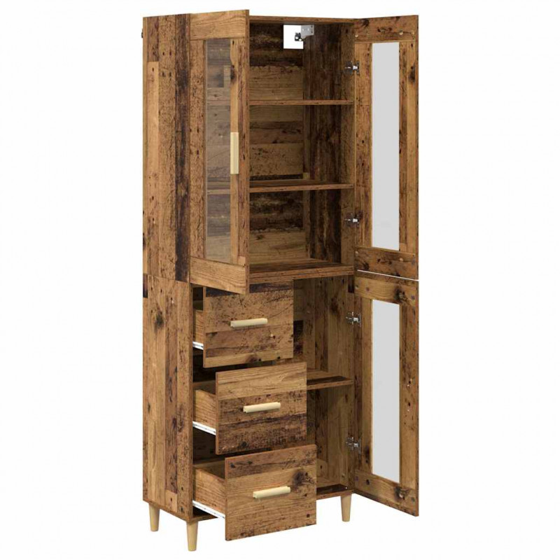 Highboard z szufladą Stare drewno 69,5 x 34 x 180 cm