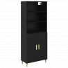 Highboard Czarny Dąb 69,5 x 32,5 x 180 cm