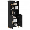 Highboard Czarny Dąb 69,5 x 32,5 x 180 cm