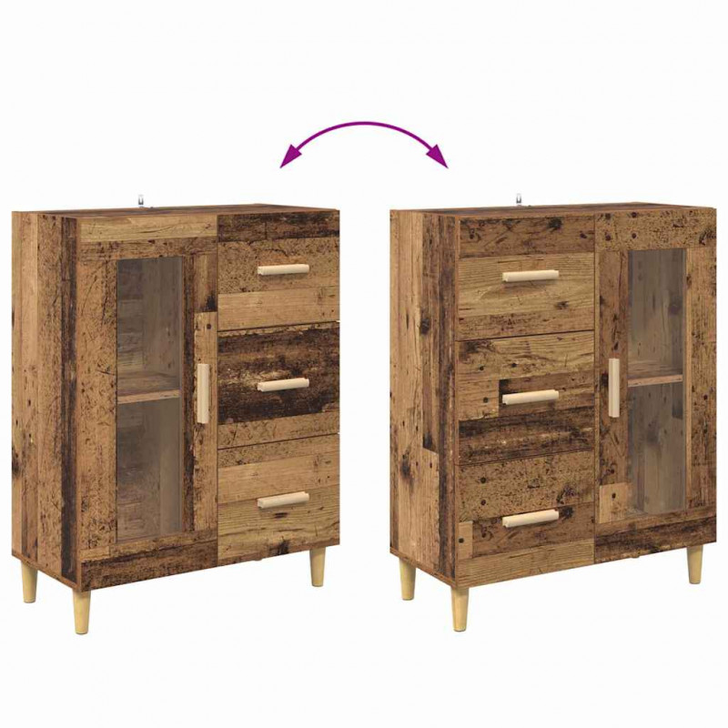 Highboard z szufladą Stare drewno 69,5 x 34 x 180 cm