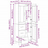 Highboard z szufladą Stare drewno 69,5 x 34 x 180 cm