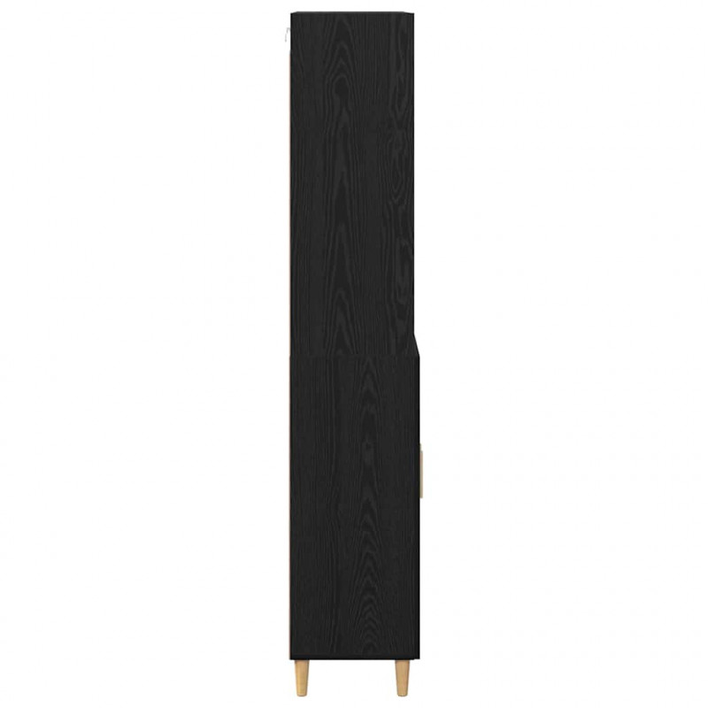 Highboard Czarny Dąb 69,5 x 32,5 x 180 cm