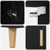 Highboard Czarny Dąb 69,5 x 32,5 x 180 cm