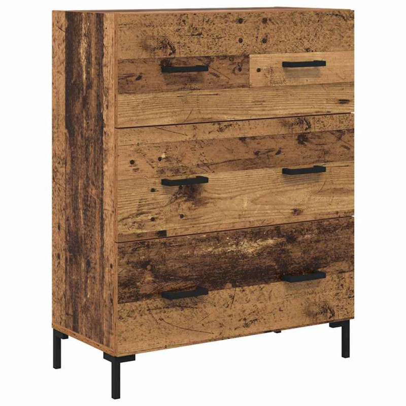 Highboard z szufladą 2 pcs Stare drewno Materiał drewnopochodny