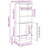 Highboard Czarny Dąb 69,5 x 32,5 x 180 cm