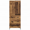 Highboard z szufladą 2 pcs Stare drewno Materiał drewnopochodny