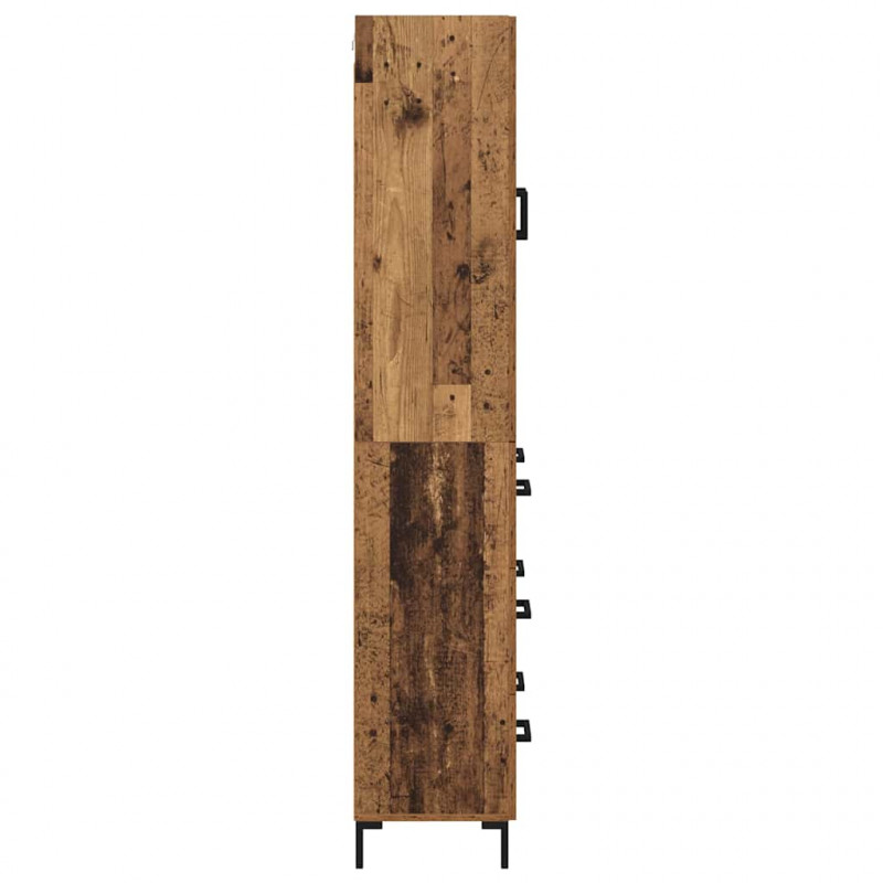Highboard z szufladą 2 pcs Stare drewno Materiał drewnopochodny