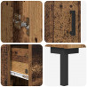 Highboard z szufladą 2 pcs Stare drewno Materiał drewnopochodny