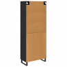 Highboard Czarny Dąb 69,5 x 34 x 180 cm Materiał drewnopochodny