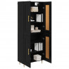Highboard Czarny Dąb 69,5 x 34 x 180 cm Materiał drewnopochodny