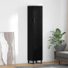 Highboard Czarny Dąb 34,5 x 34 x 180 cm Materiał drewnopochodny