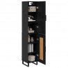 Highboard Czarny Dąb 34,5 x 34 x 180 cm Materiał drewnopochodny