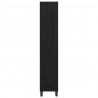 Highboard Czarny Dąb 34,5 x 34 x 180 cm Materiał drewnopochodny