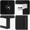 Highboard Czarny Dąb 34,5 x 34 x 180 cm Materiał drewnopochodny