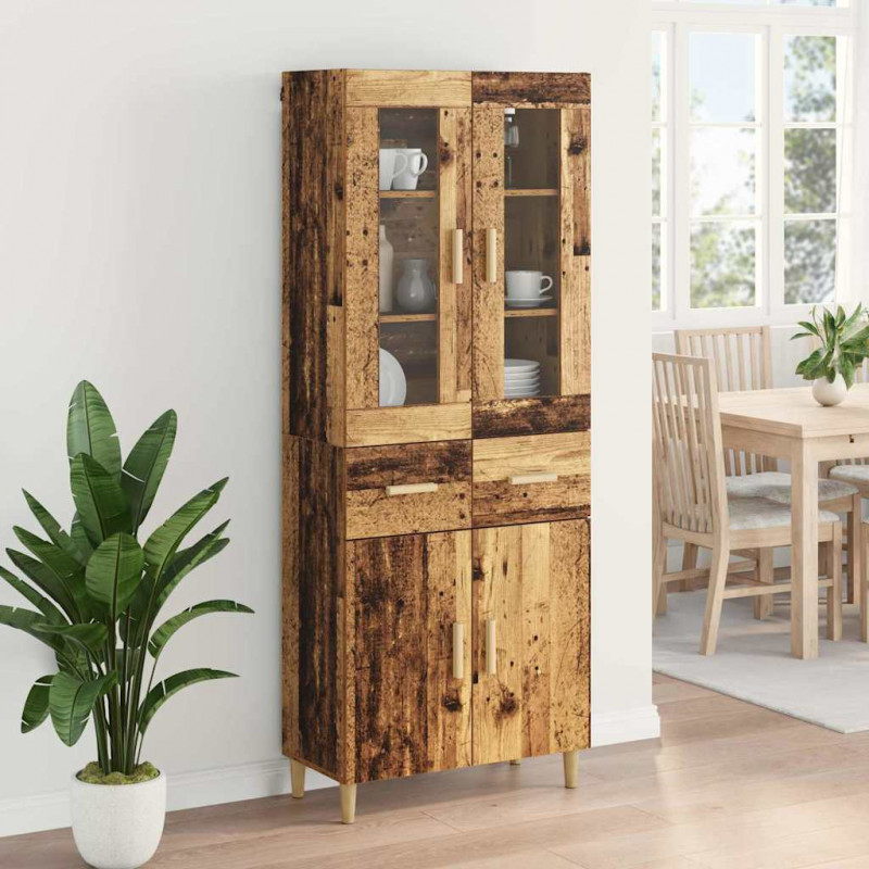 Highboard z szufladą Stare drewno 69,5 x 34 x 180 cm